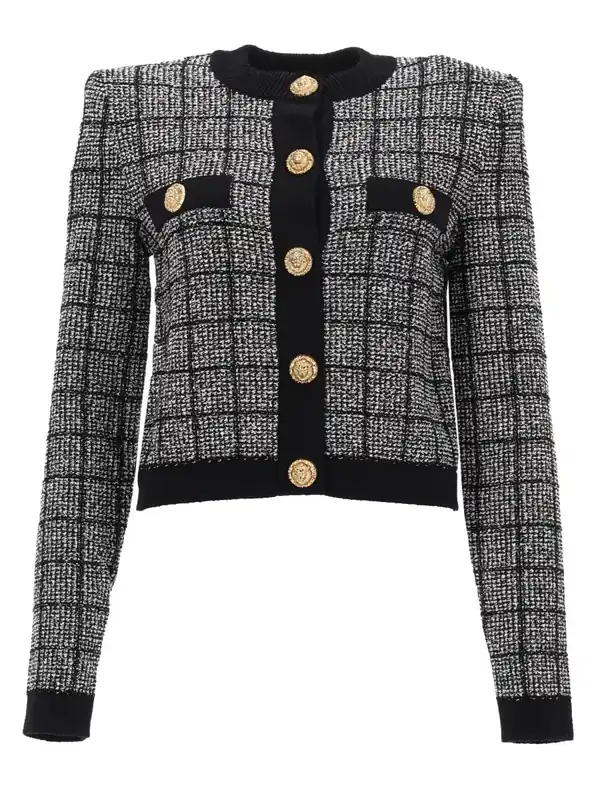 Cardigan With Jewel Buttons - Balmain