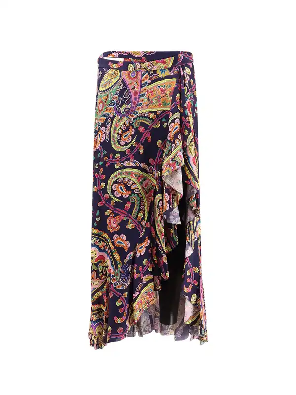 Multicolor Viscose Skirt - Etro