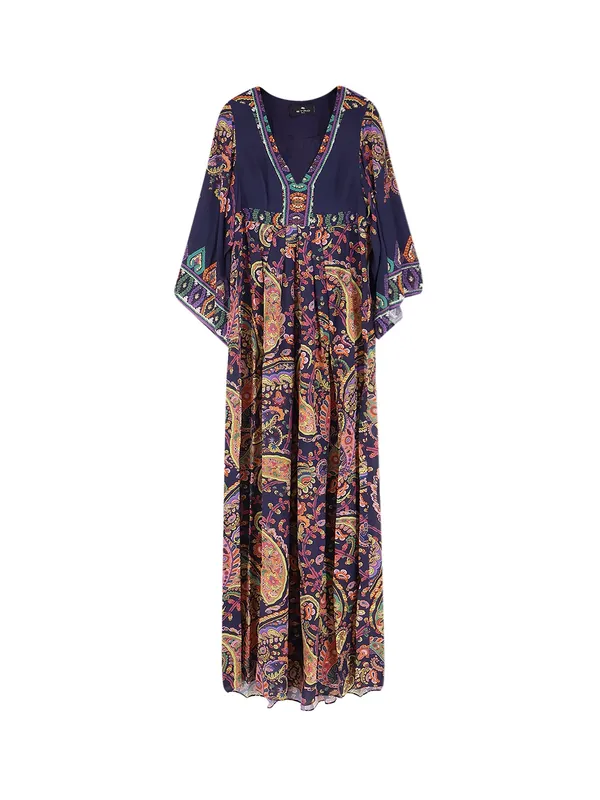 Multicolor Viscose Long Dress - Etro
