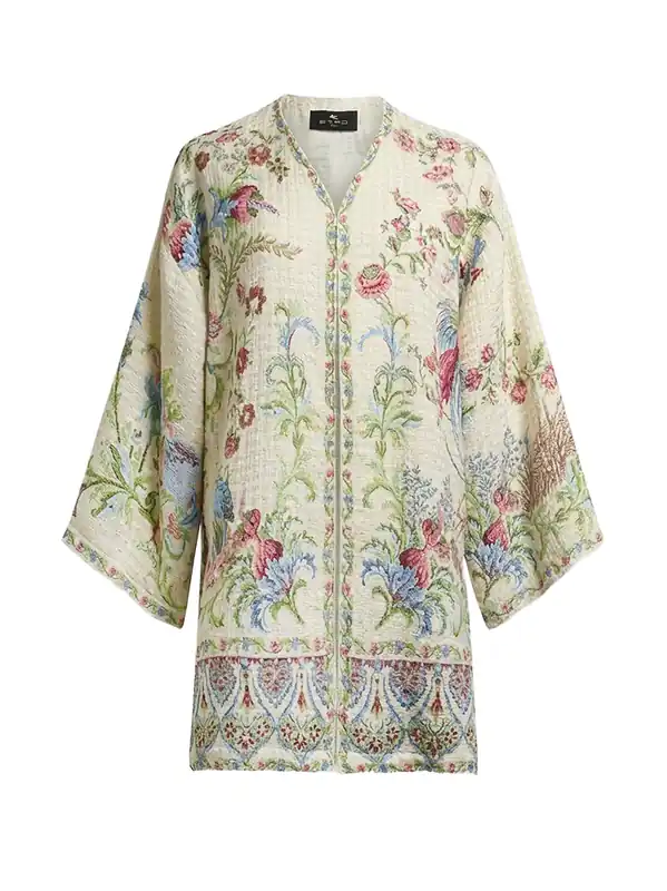 Multicolor Cotton Blend Kimono - Etro