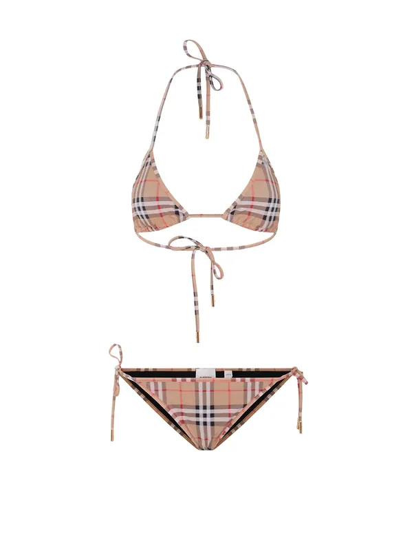 Cobb Bikini With Traditional Check Pattern - Burberry