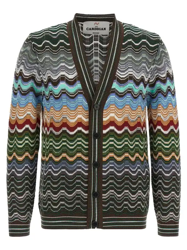 Greek Pattern Cardigan Sweaters And Cardigans Multicolor - Missoni
