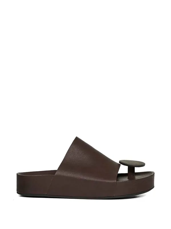 Leather Flat Sandals - Uma Wang