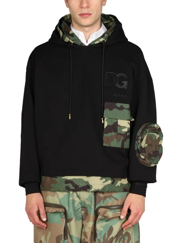 Sweatshirt With Camo Details - Dolce & Gabbana