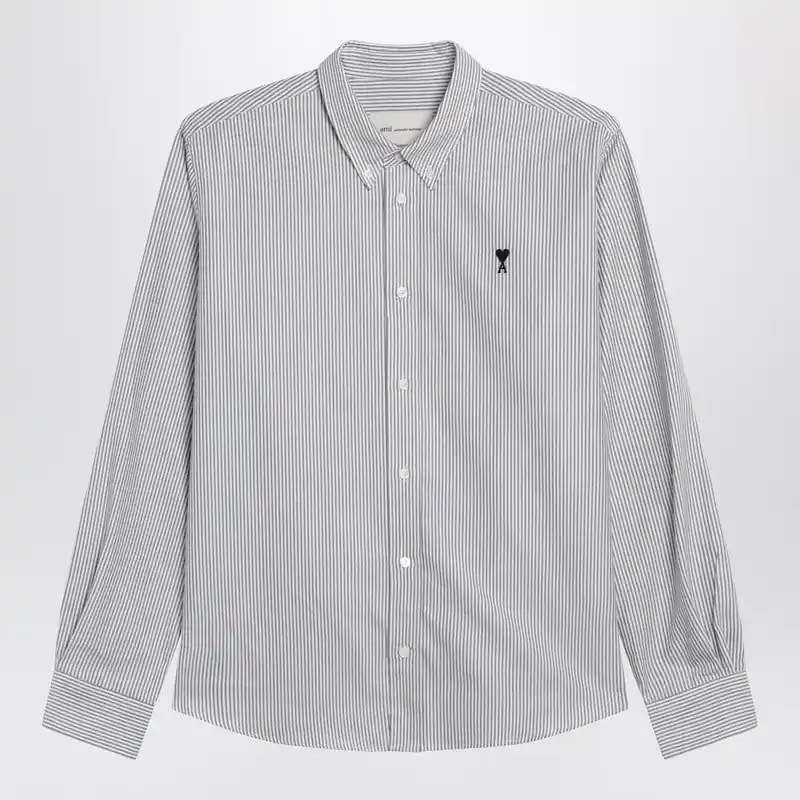Ami De Coeur Striped White Shirt - Ami Paris