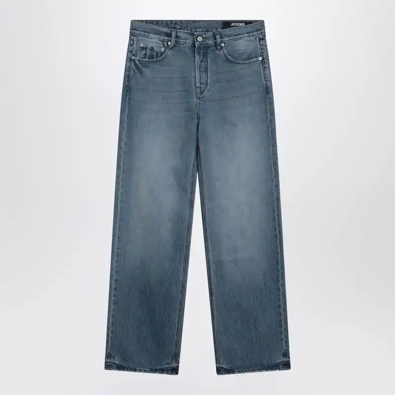 Straight-Leg Jeans In Blue De-Nîmes Denim