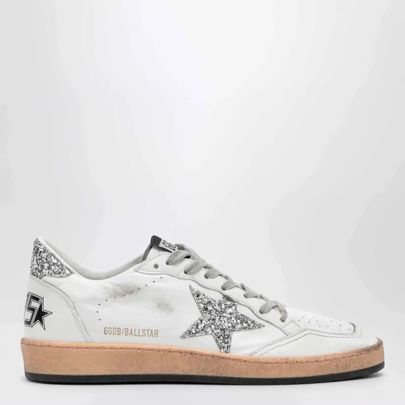 Ball Star White/Silver Trainer - Golden Goose
