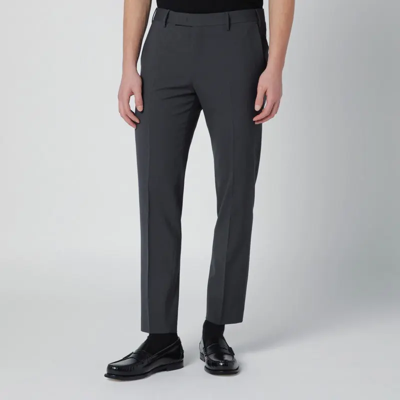 Grey Trousers In Wool Blend - PT Torino