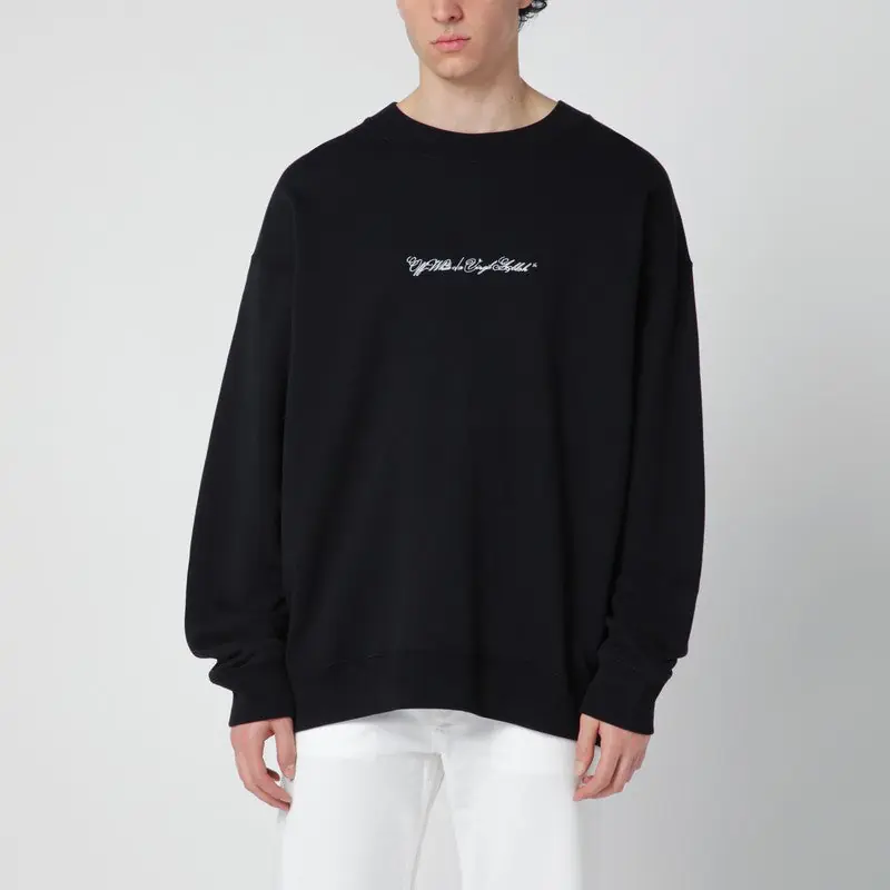 Black Script Arrow Diagonal Skate Sweatshirt - Off-White