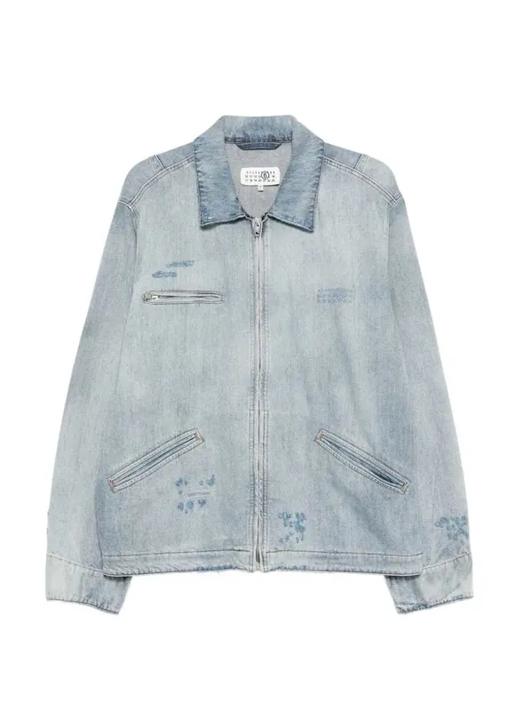 Denim Jacket With Number Motif - MM6 Maison Margiela