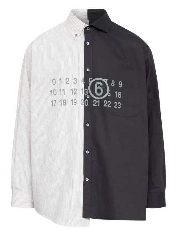 Two-Tone Long-Sleeved Shirt