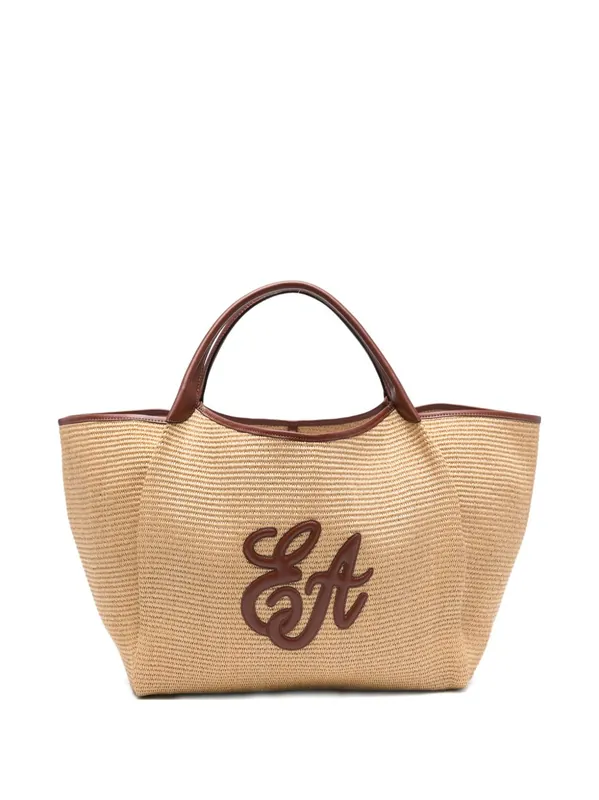 Large Straw Tote Bag - Emporio Armani