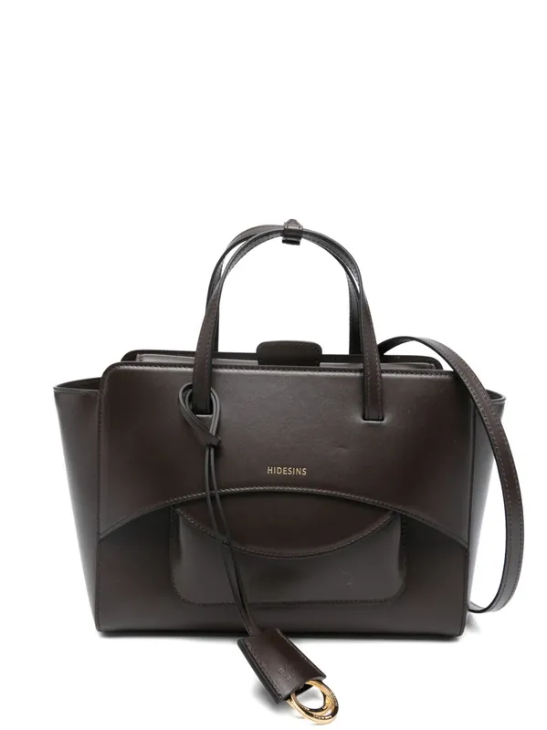 Flap Medium Leather Tote - Hidesins