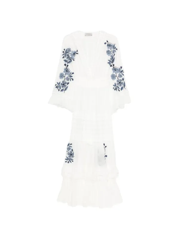 Embroidered Maxi Dress - Ermanno Firenze