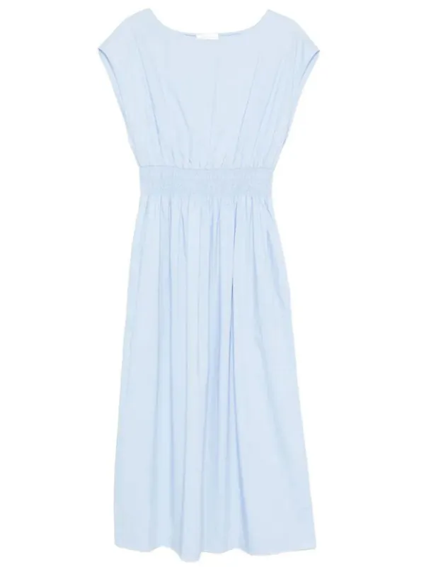 Elasticated Waist Cotton Midi Dress - Roberto Collina