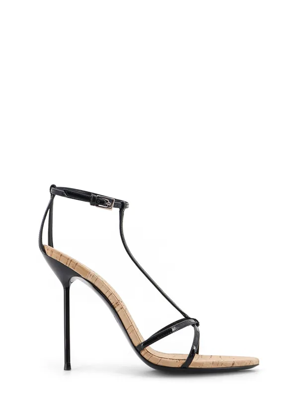 Lidia Leather And Cork Sandals - Paris Texas