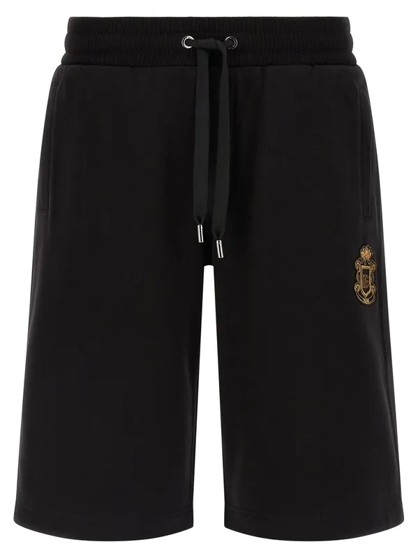 Coat Of Arms Bermuda Shorts Bermuda And Short Black - Dolce & Gabbana
