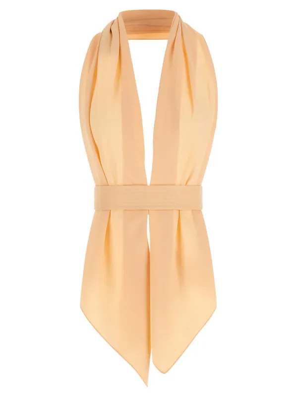 Scarf-Effect Top Tops Pink