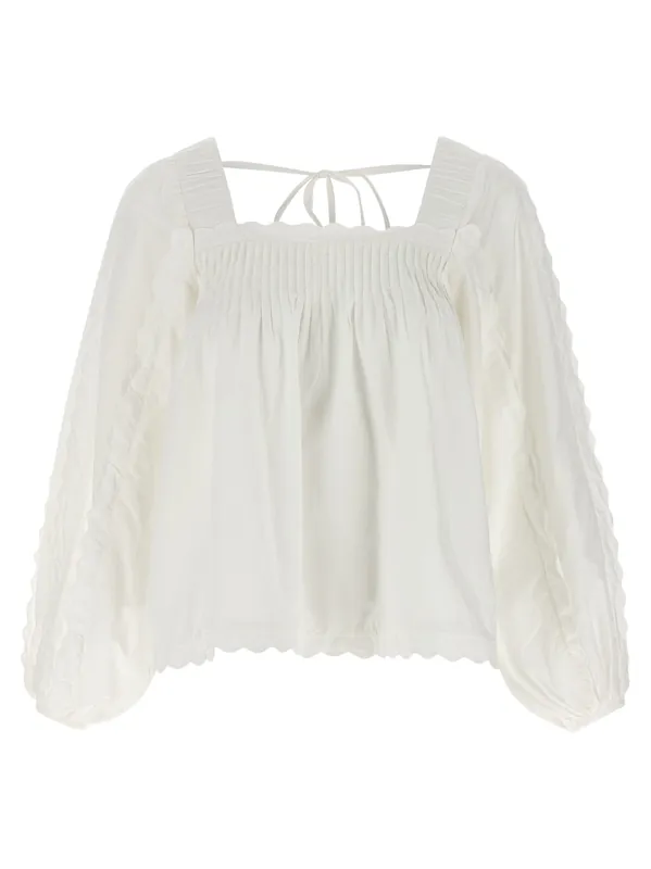 Cotton Blouse Shirt And Blouse White - Farm Rio