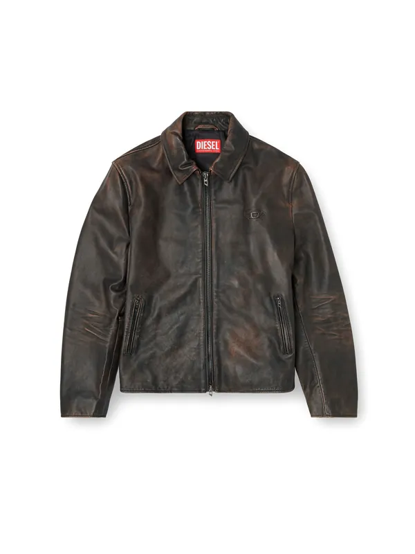 L-Amar-Wrd Leather Jacket