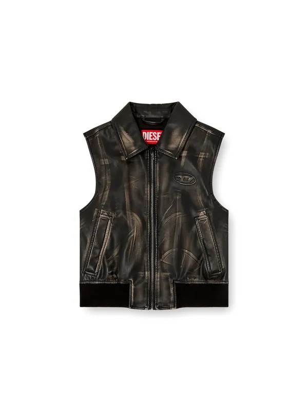 G-Inko Faux Leather Sleeveless Jacket