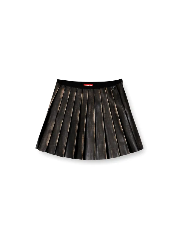 O-Saka-Mini Faux Leather Skirt