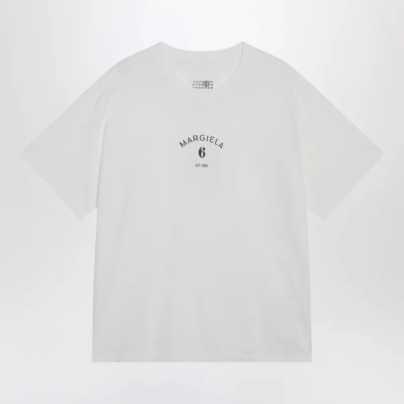 White T-Shirt With Logo Print