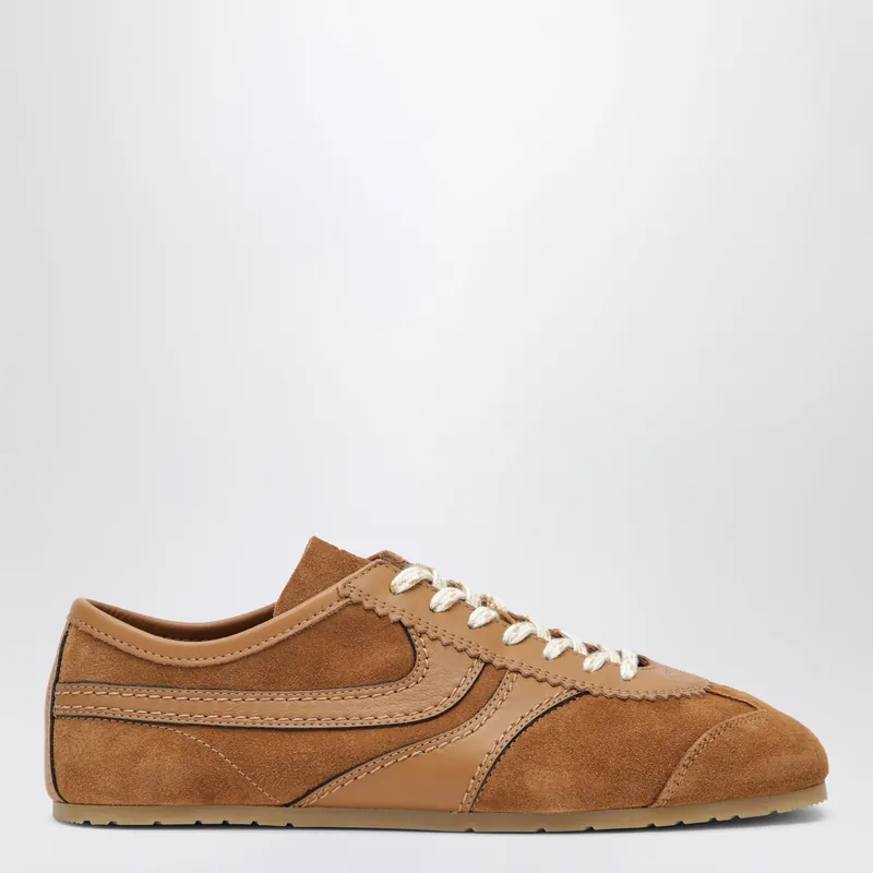 Brown Leather And Suede Sneakers - Dries Van Noten