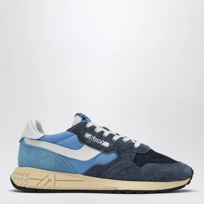 Reelwind Low Sneakers In Blue Nylon And Suede - Autry