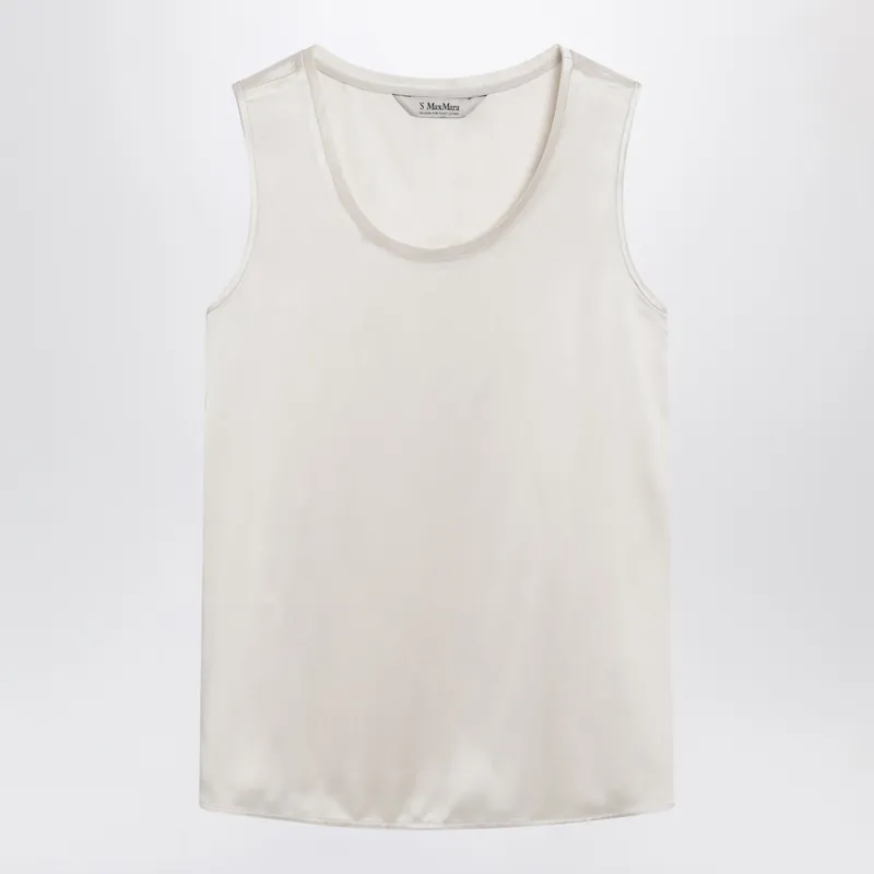 Ivory Satin Top - 'S Max Mara