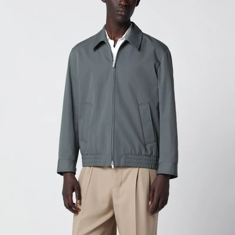 Zip Jacket In Cotton And Silk - Lardini