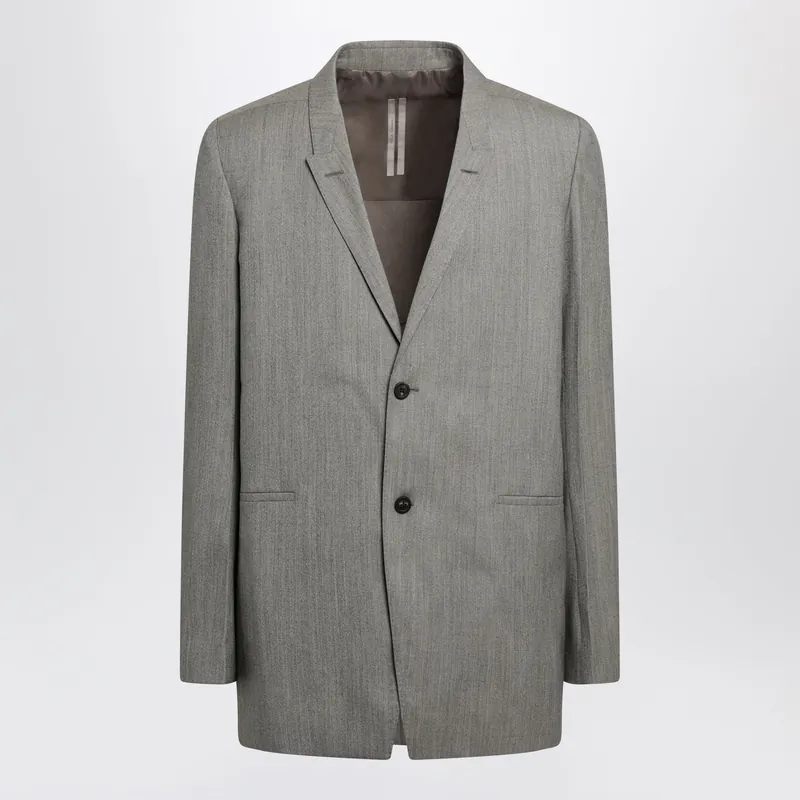 Grey Mélange Concordian Blazer - Rick Owens