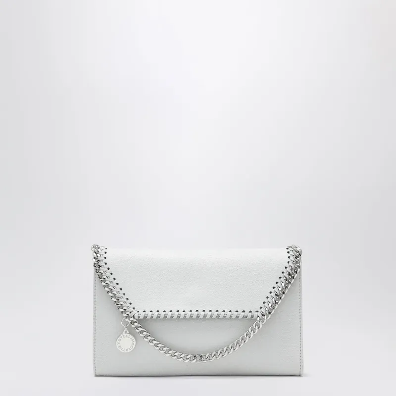 Pearl Grey Falabella Shoulder Wallet Bag - Stella McCartney
