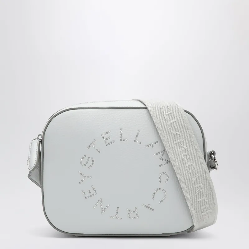 Pearl Grey Camera Bag With Logo And Shoulder Strap - Stella McCartney