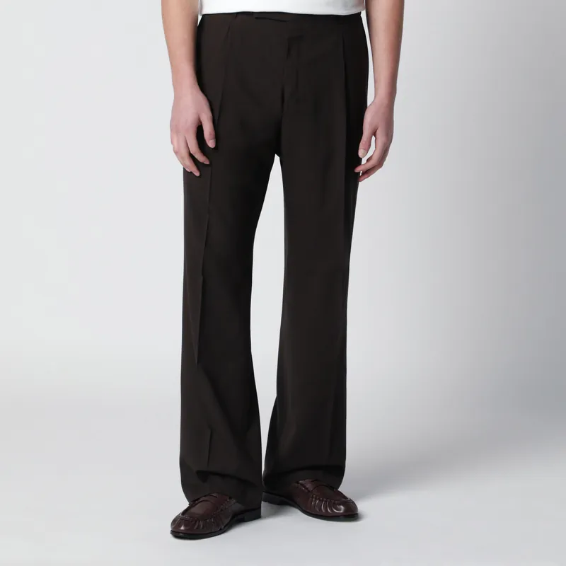 Brown Wool Trousers - PT Torino