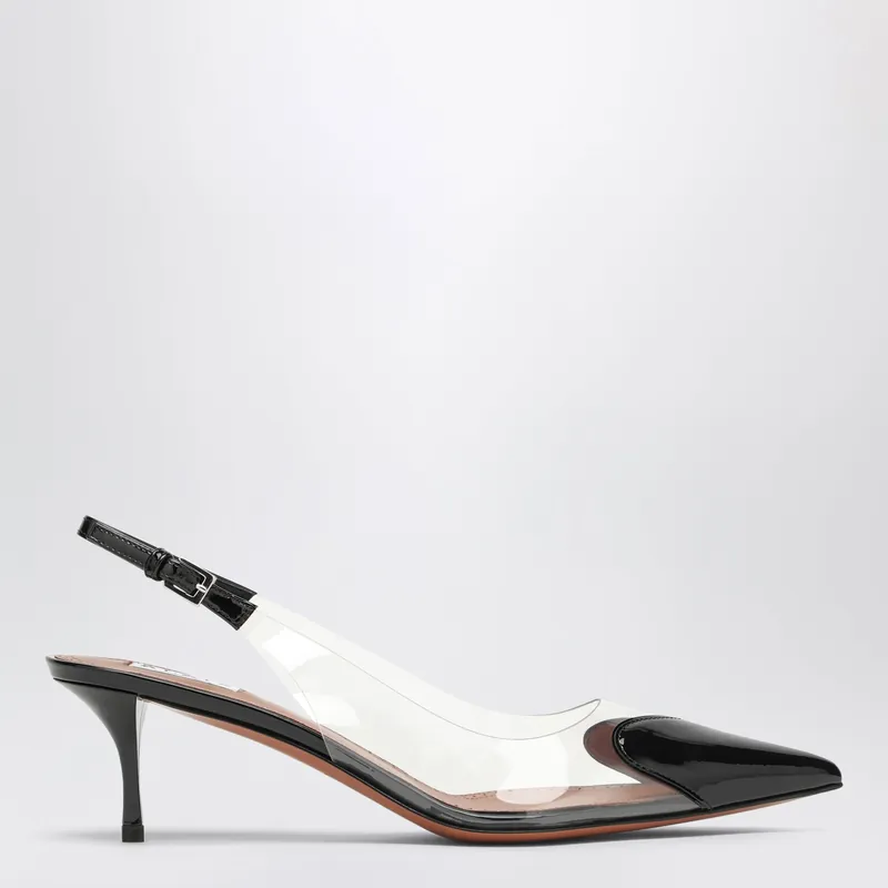 Le Coeur Black Patent Leather Slingback - Alaïa