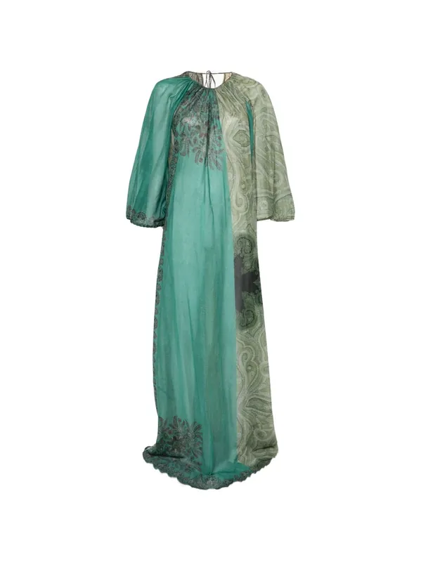 Pritned Cotton And Silk Dress - Pierre Louis Mascia