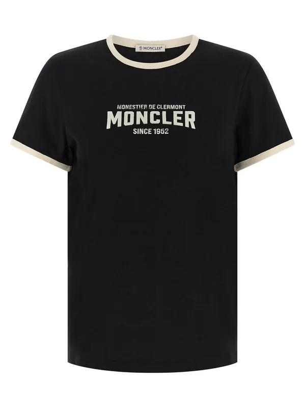 Flocked Logo T-Shirt Black