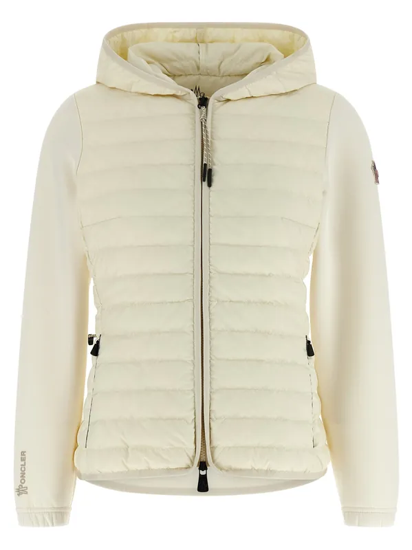 Padded Hoodie Sweatshirt White - Moncler Grenoble