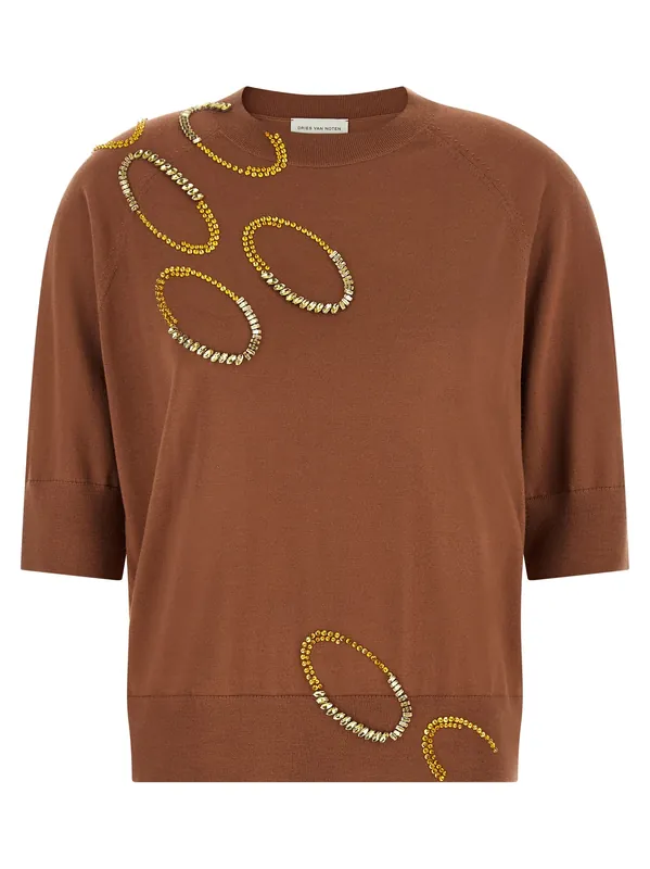 Tuan Sweaters And Cardigans Brown - Dries Van Noten