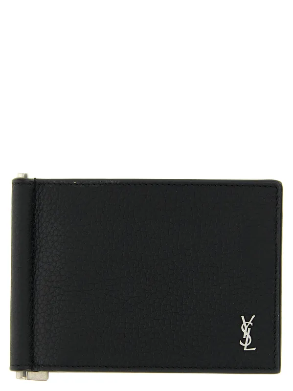 Tiny Cassandre Wallets And Card Holders Black - Saint Laurent