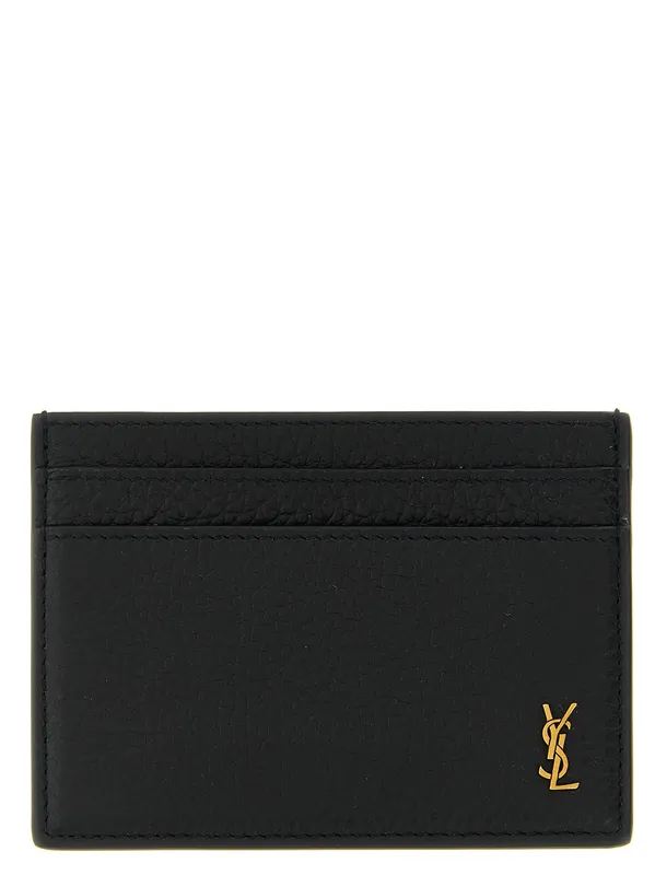 Tiny Cassandre Wallets And Card Holders Black - Saint Laurent
