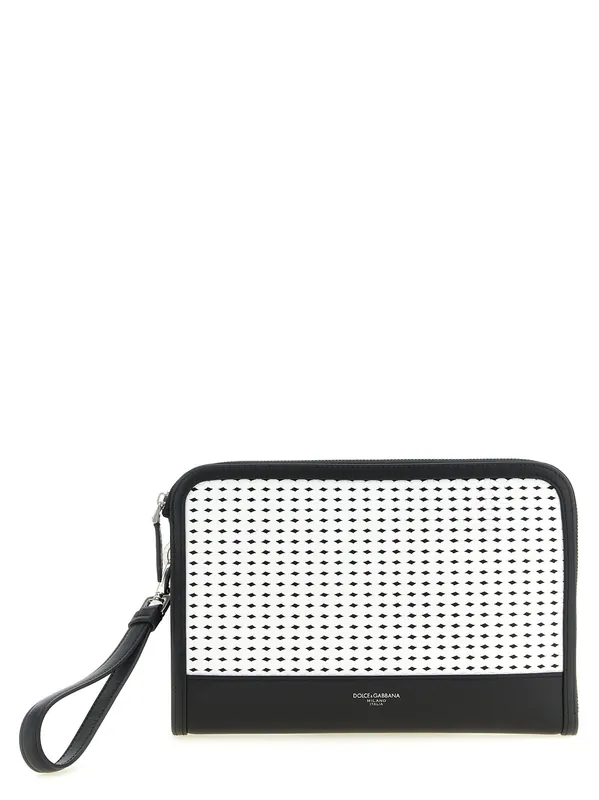 Atene Clutch White/Black - Dolce & Gabbana