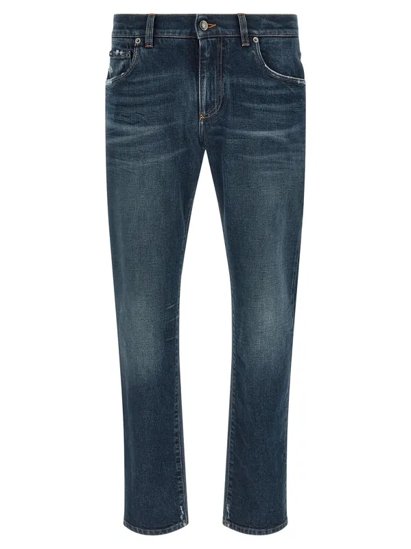 Logo Patch Jeans Blue - Dolce & Gabbana