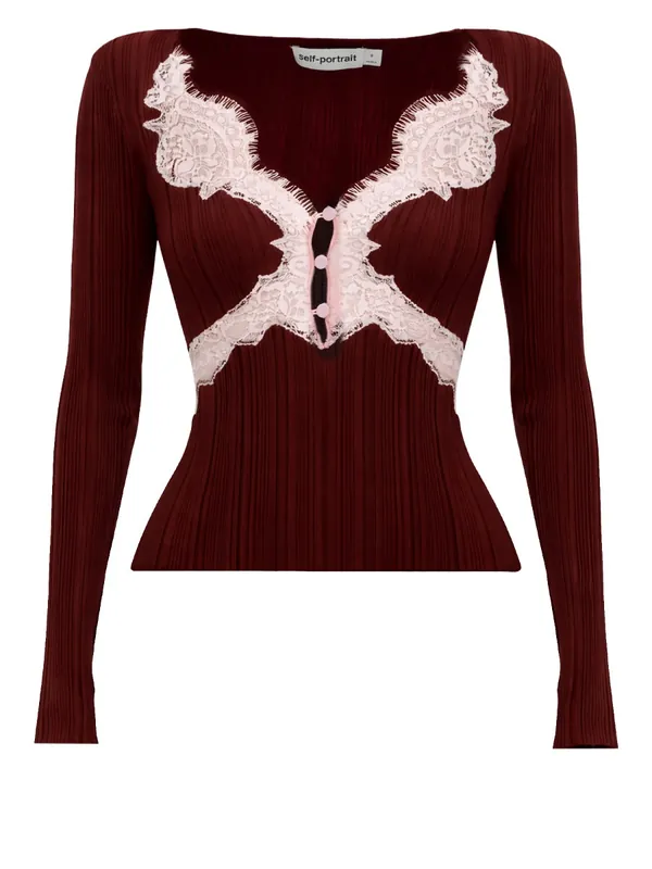 Top With Lace Details - Self-Portrait