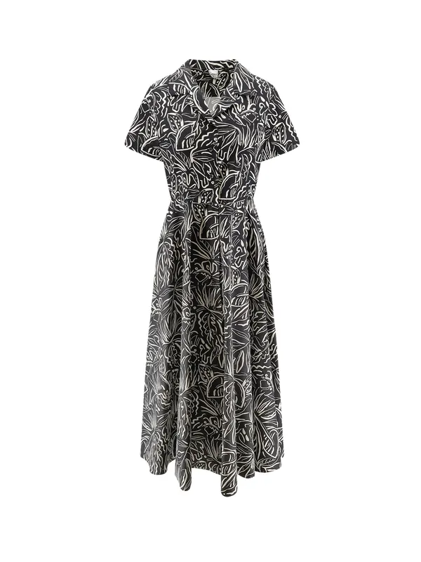 Printed Cotton Chemisier Dress - Aspesi