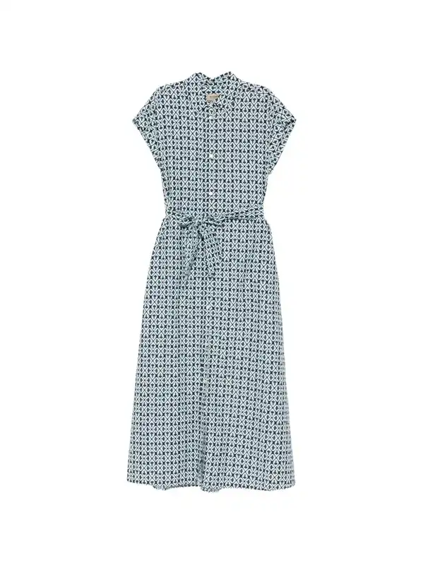 Cotton Blend Chemisier Dress - Woolrich
