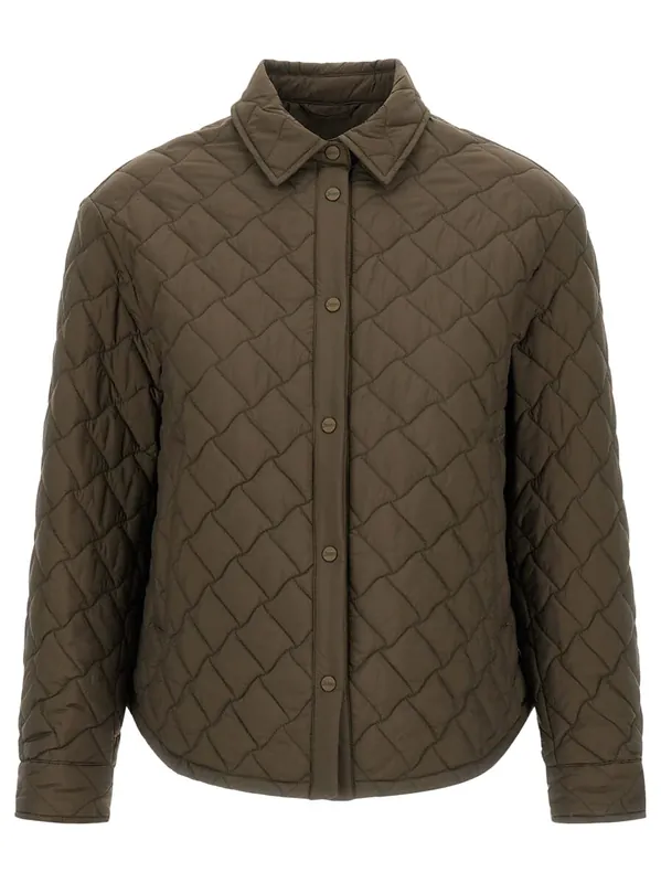 Quilted Ecoage Waterproof Shacket - Herno