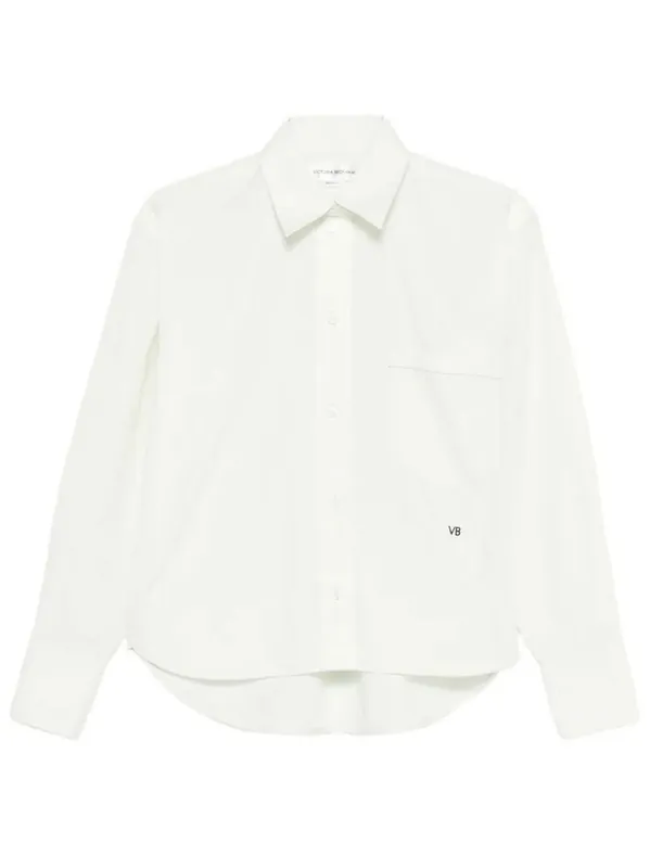 Vb Embroidery Cropped Shirt - Victoria Beckham