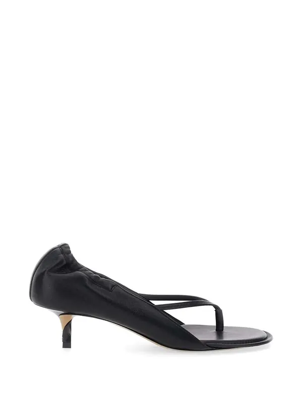 Gathered Leather Sandals - Jacquemus